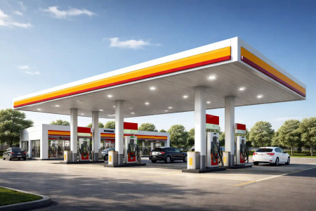 Wiaty,  zadaszenia stacji paliw